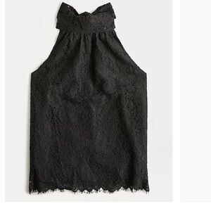 J. Crew Black lace Top